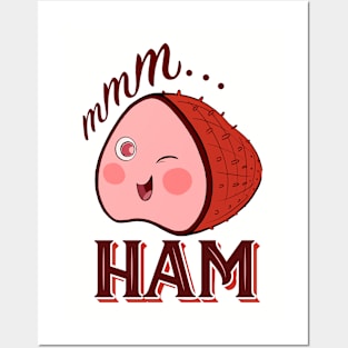 Winking Ham with Text Posters and Art